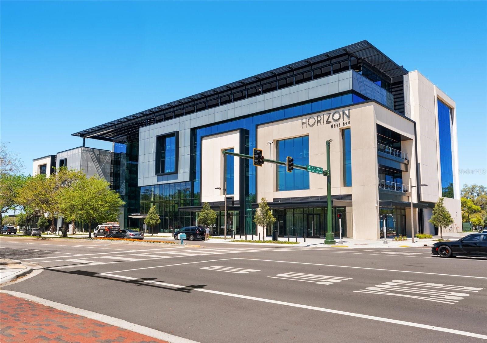 New Horizon West building, parking garage, city hall, retail shops and restaurants coming soon