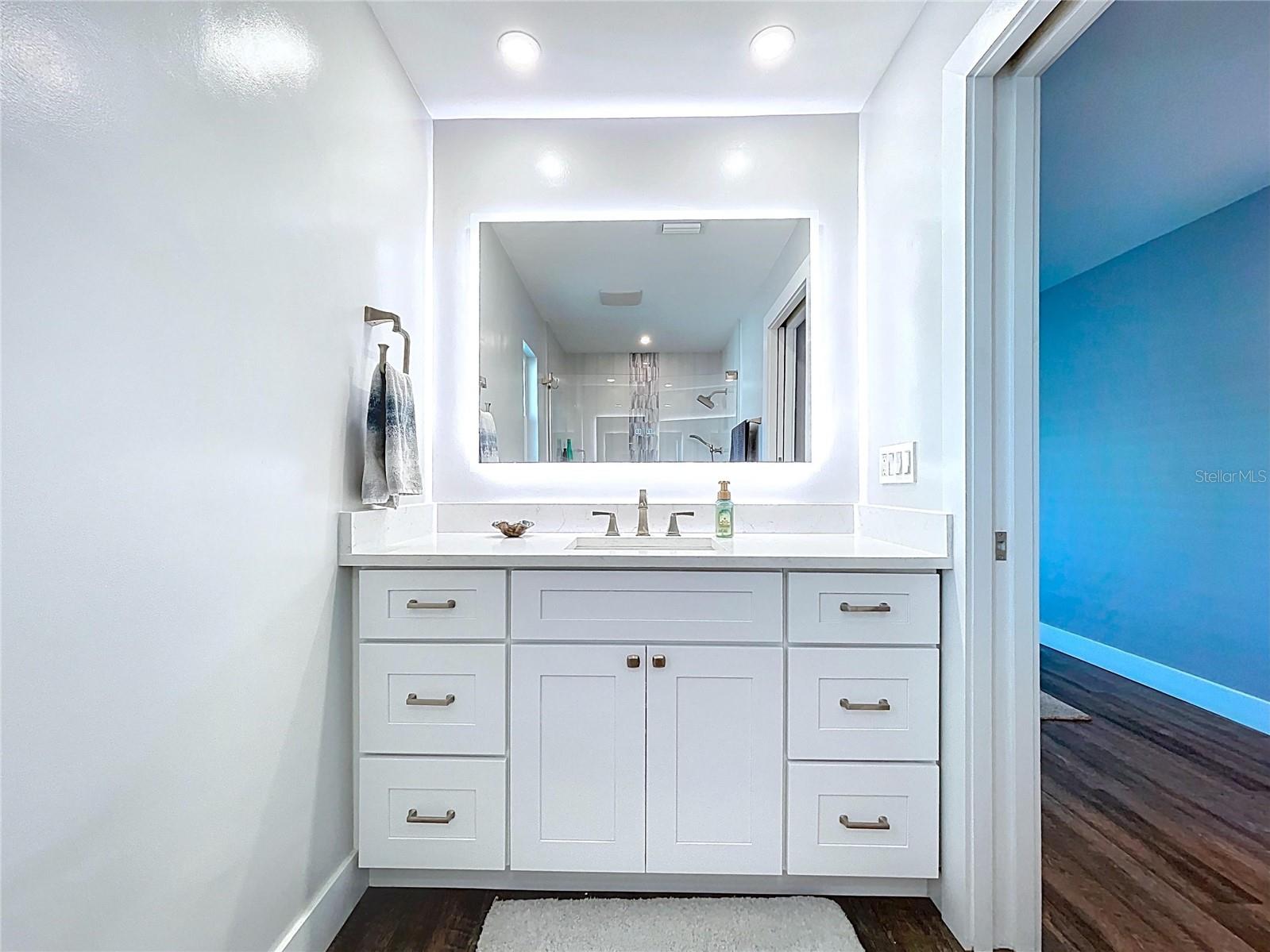 Beautifully remolded ensuite bathroom.