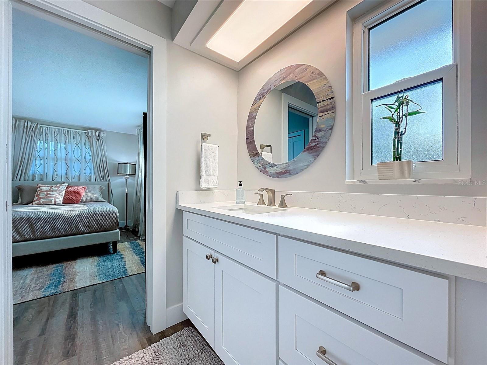 Jack-N-Jill bathroom between guest bedroom 1 and guest bedroom 2.