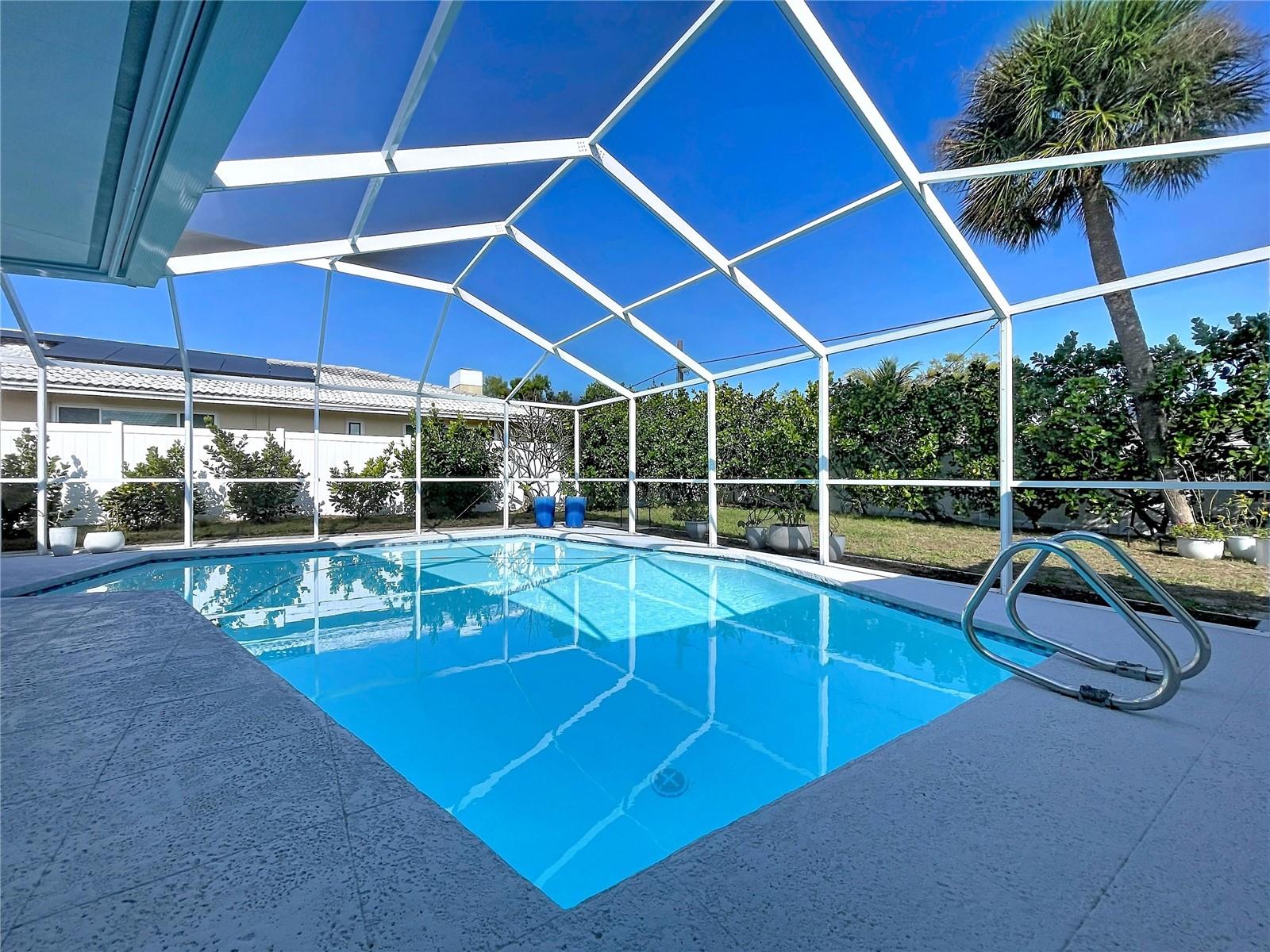 Enjoy the pool with the updated equipment and salt system.