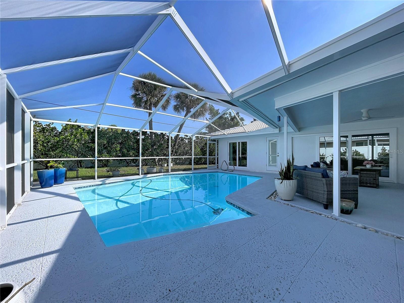 Enjoy the pool with the updated equipment and salt system.