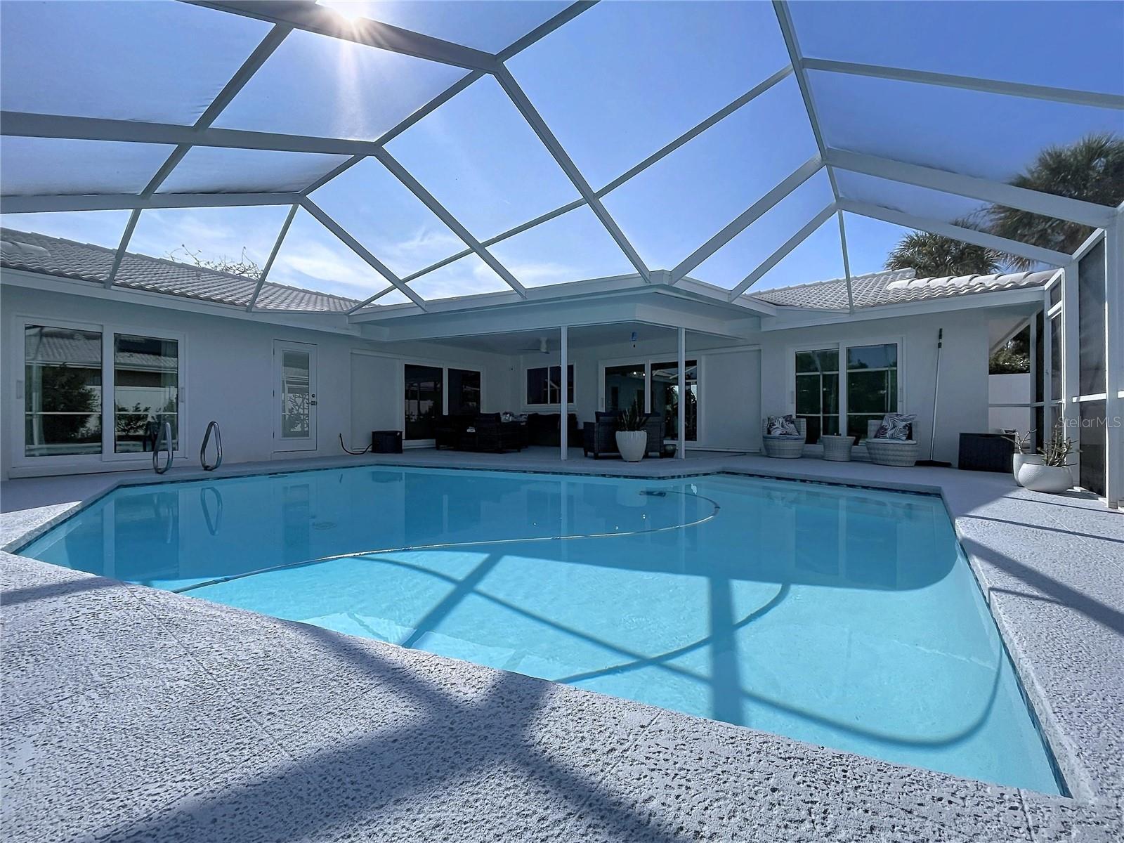 Enjoy the pool with the updated equipment and salt system.