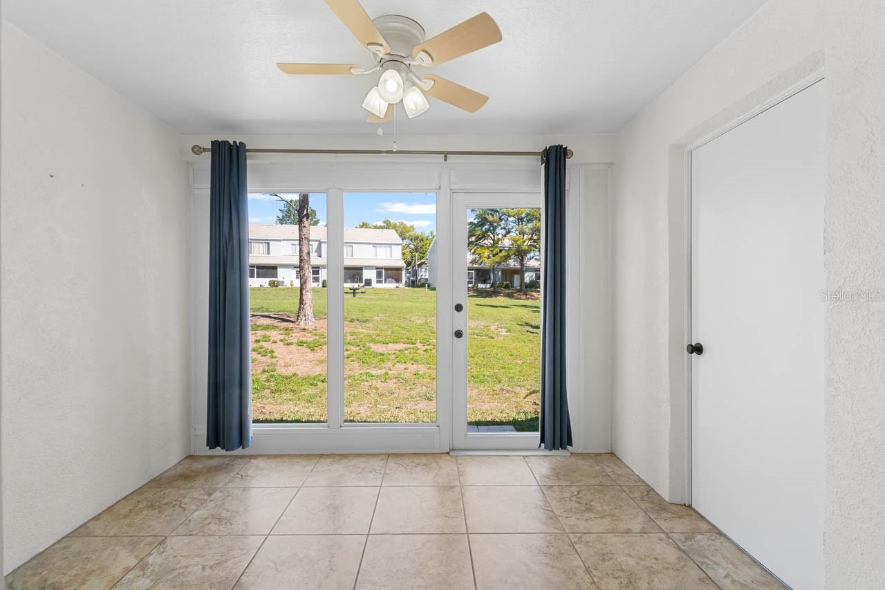 Sun Room with storage closet