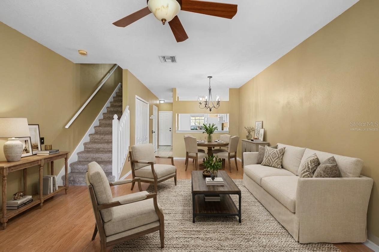 Living Room/Dining Room (virtually staged)