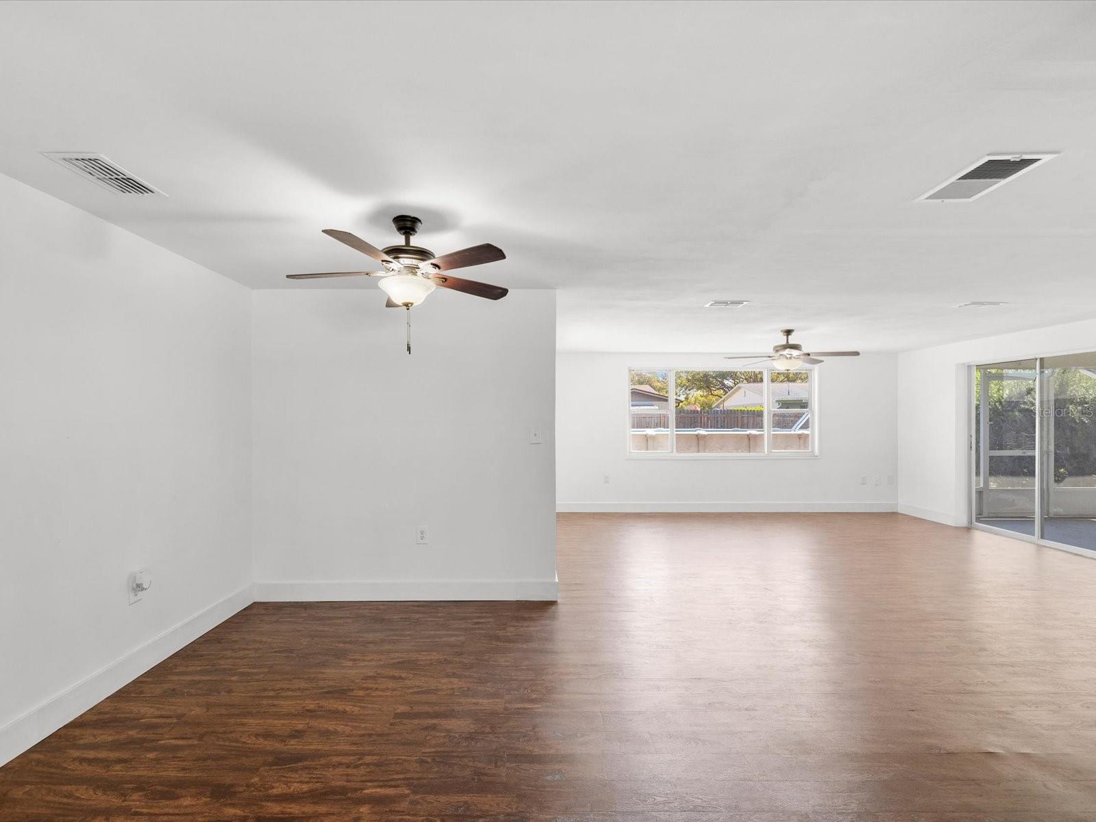 VIEW TO DINING AND FAMILY ROOM