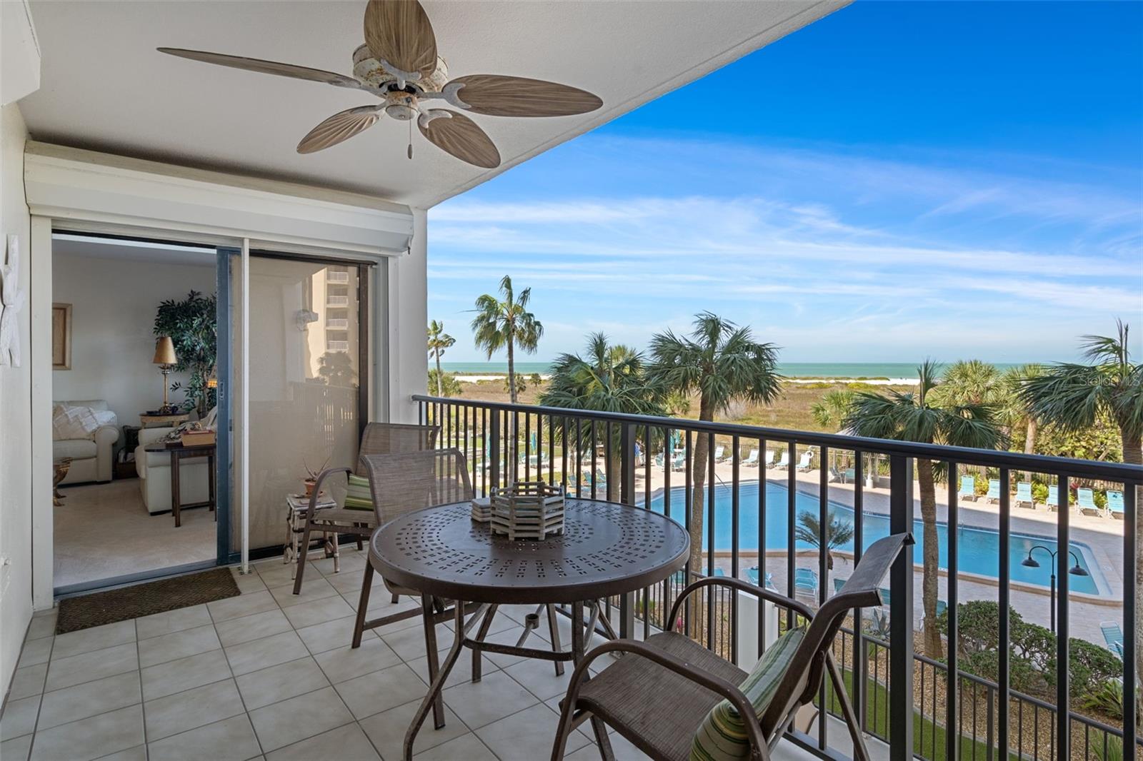 Entrance to patio from living room.  Great views from every angle!