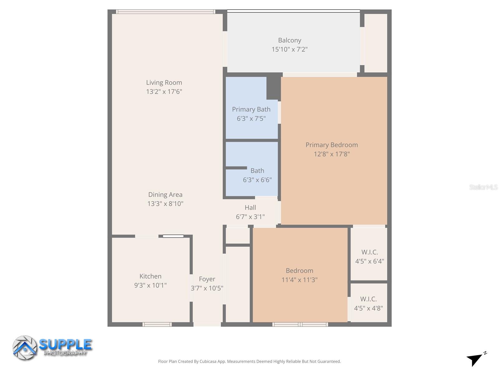Floor plan/layout unit 303 with measurements