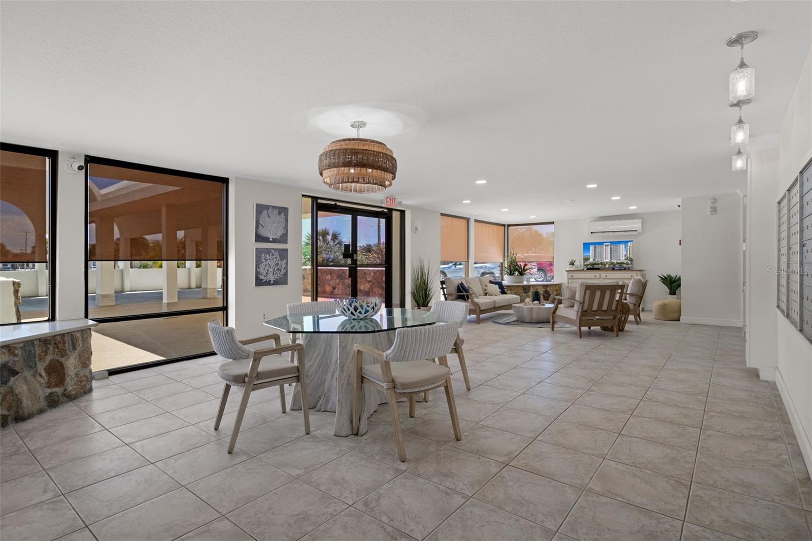 Community Room offers a relaxing space to meet with friends and also houses the mailboxes