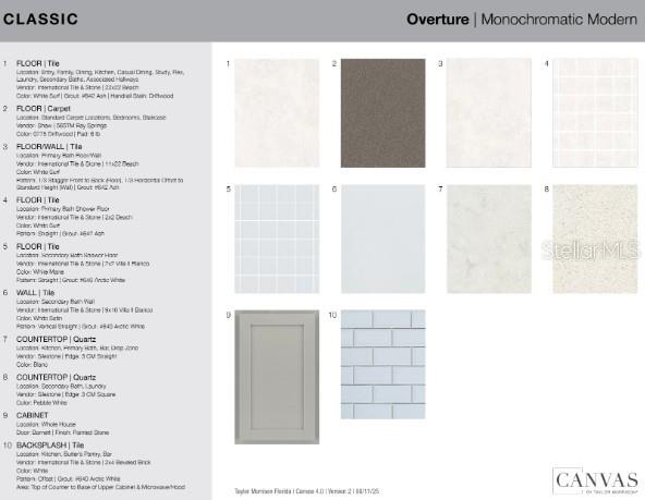844 Steel Drive design selections.  Home  is under construction and selections are subject to change.