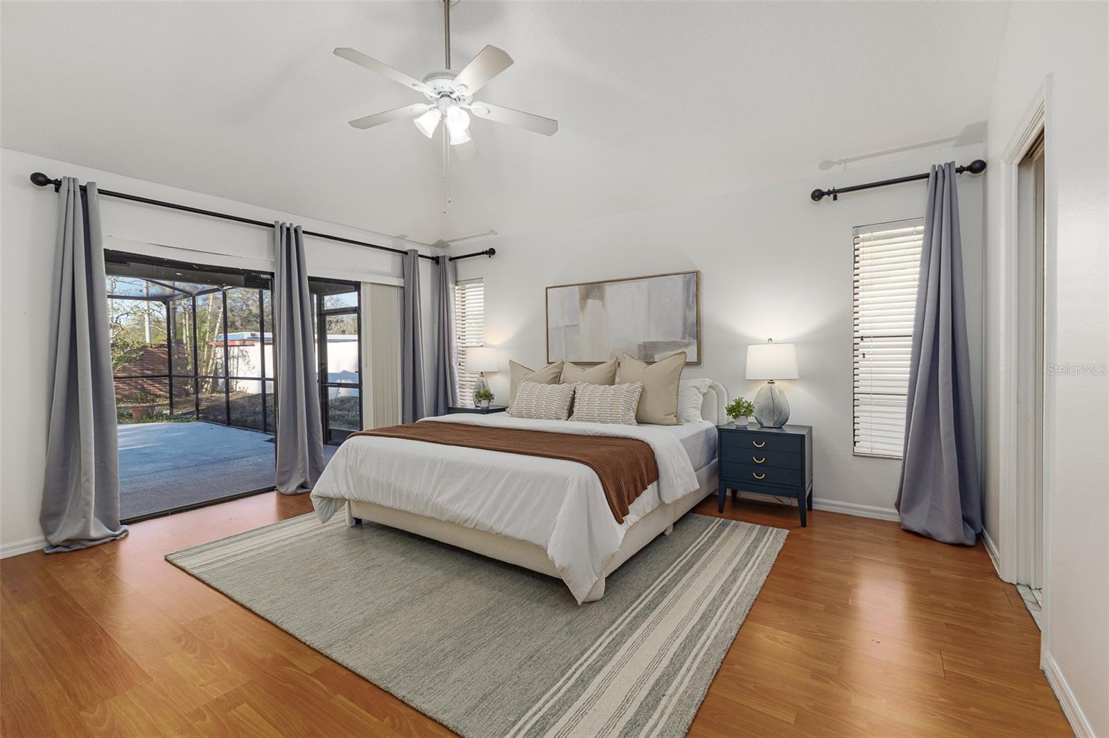 Primary Bedroom with Pool Views