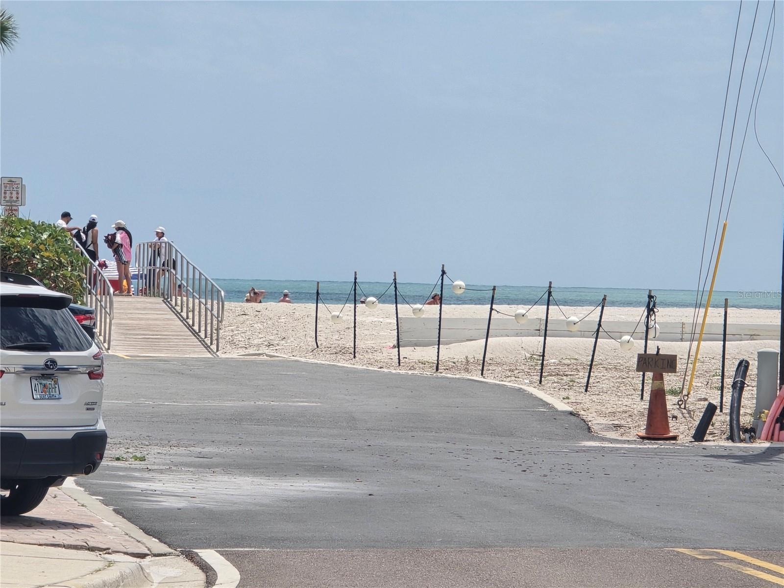 Beach access across the street from the property