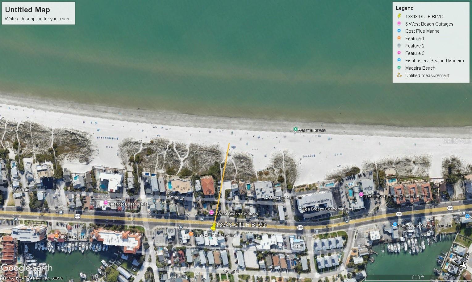 170 yards to Beautiful Beach