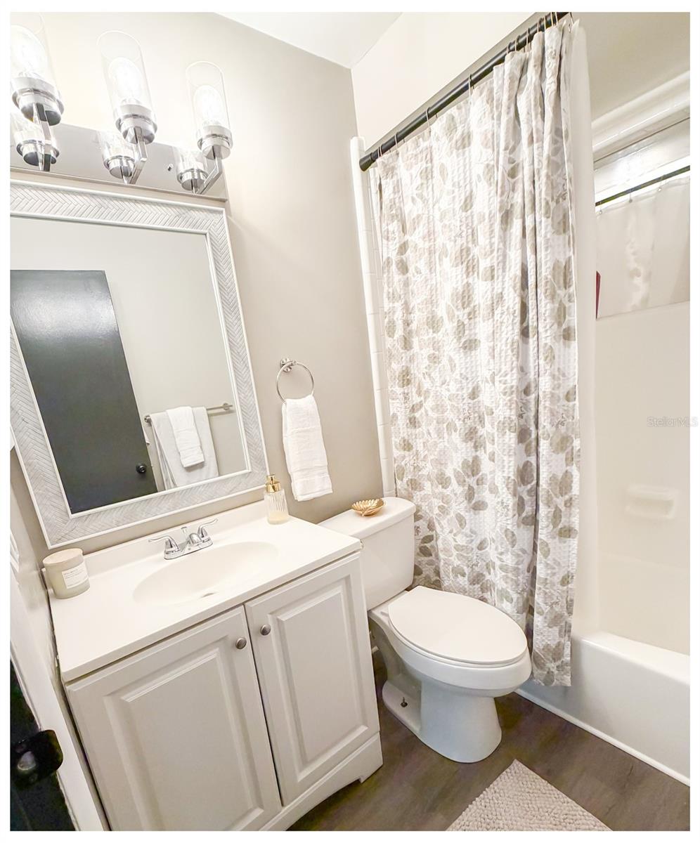 With a NEW vanity and lighting.