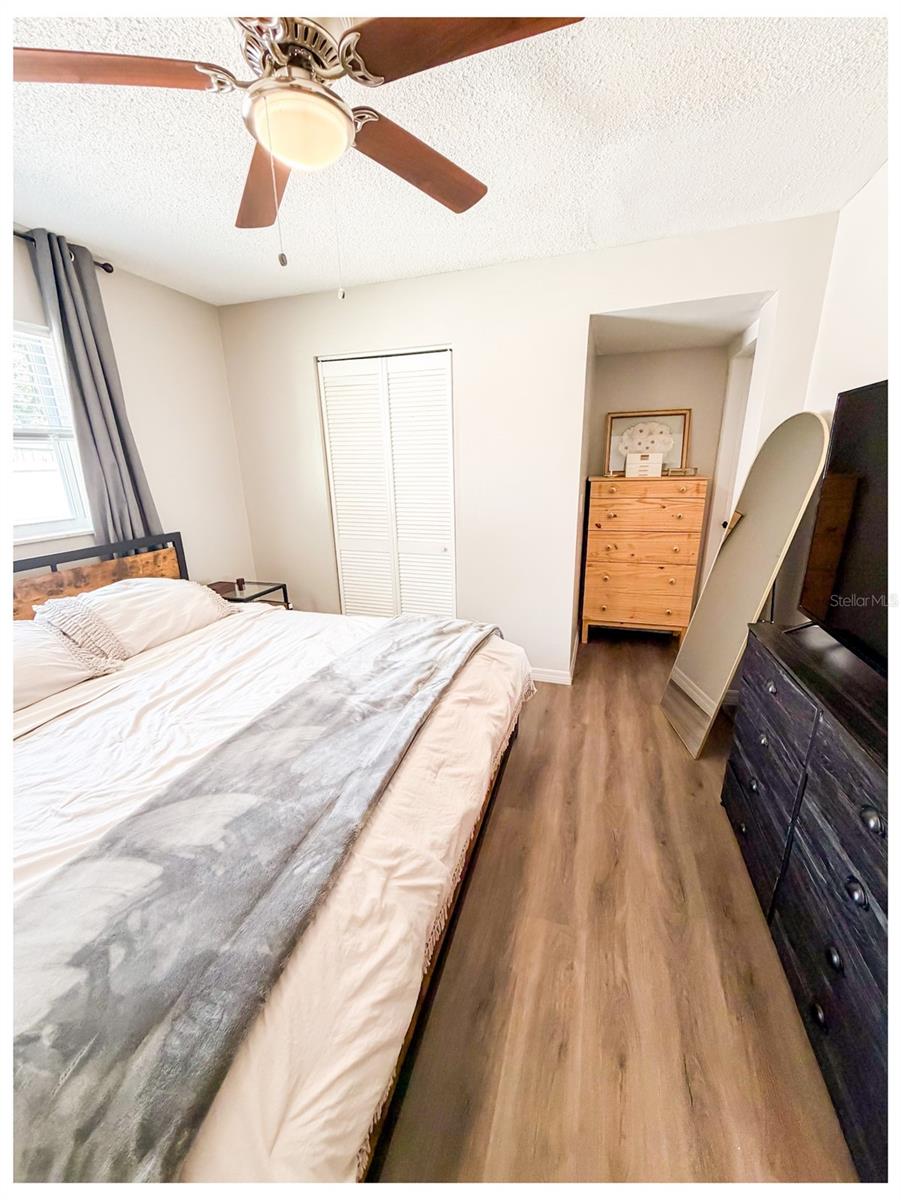 Closet in primary suite.