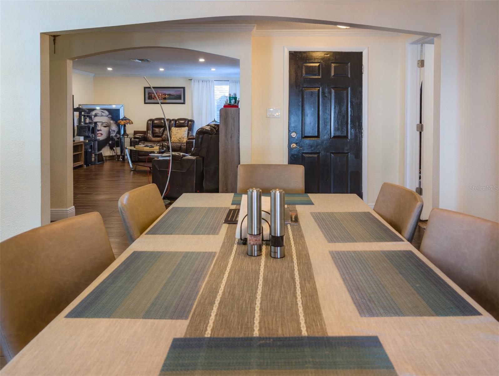 View from dining into the living room