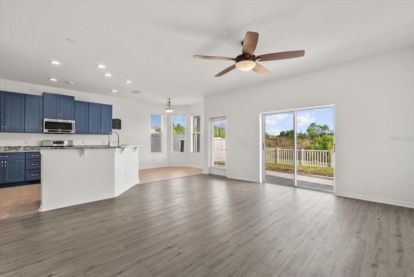 Kitchen/ dinette and living room