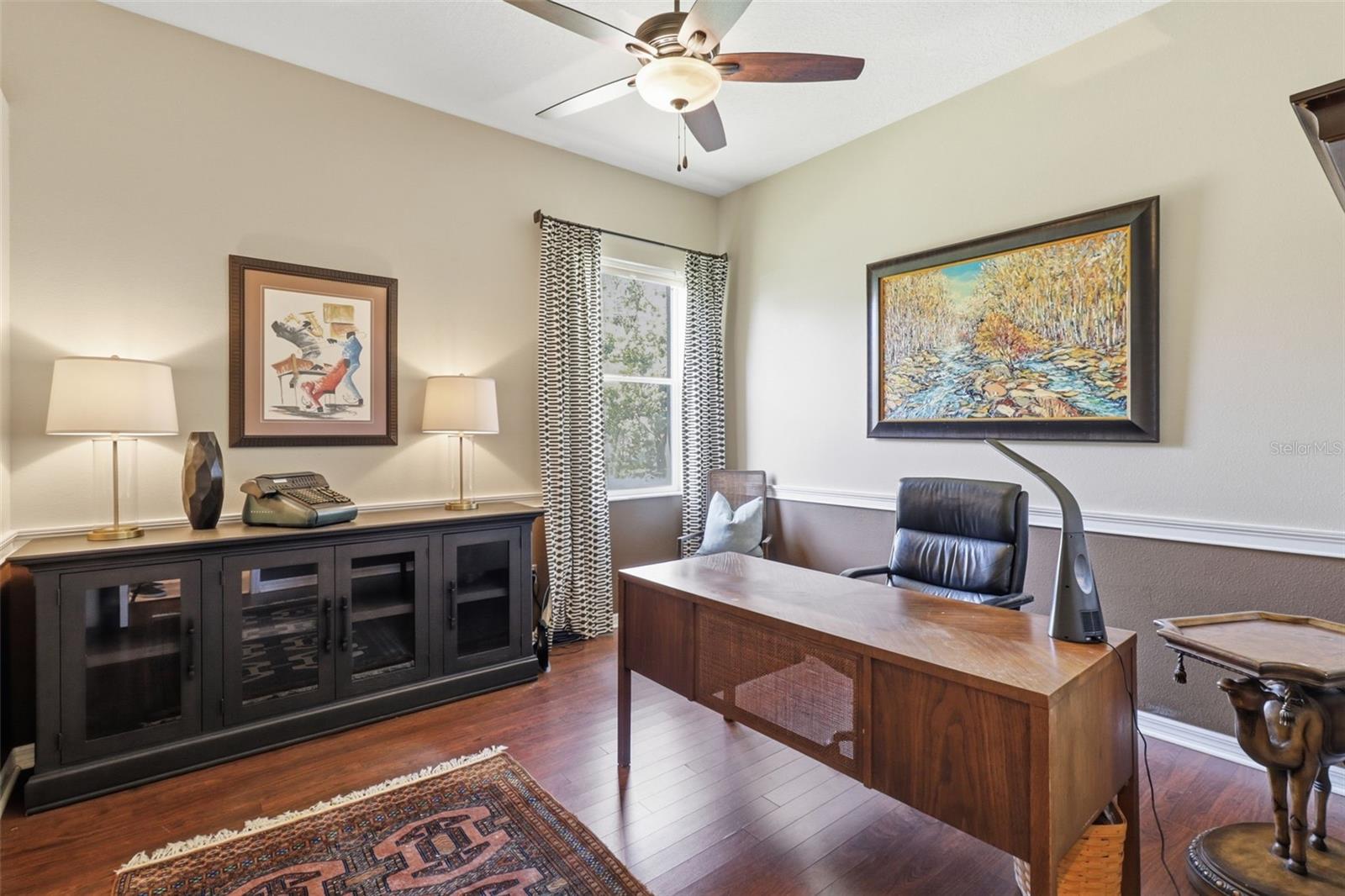 Flexible space ideal for a home office or bedroom, complete with a walk-in closet