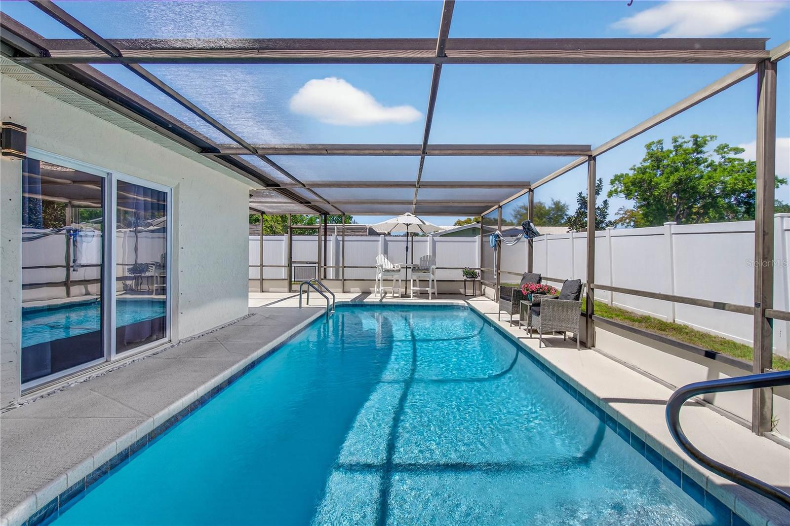 private screened in pool