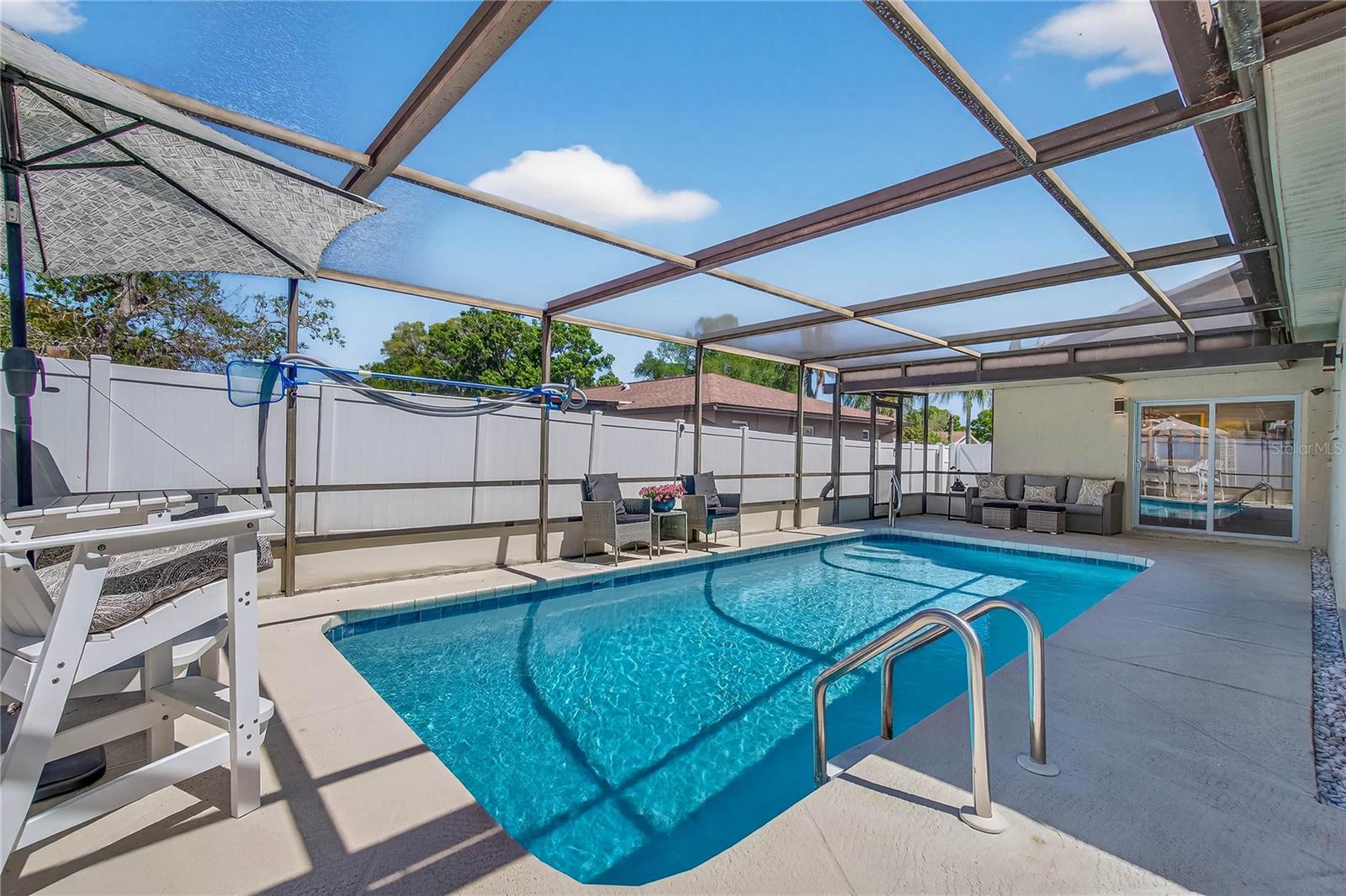 private screened in pool