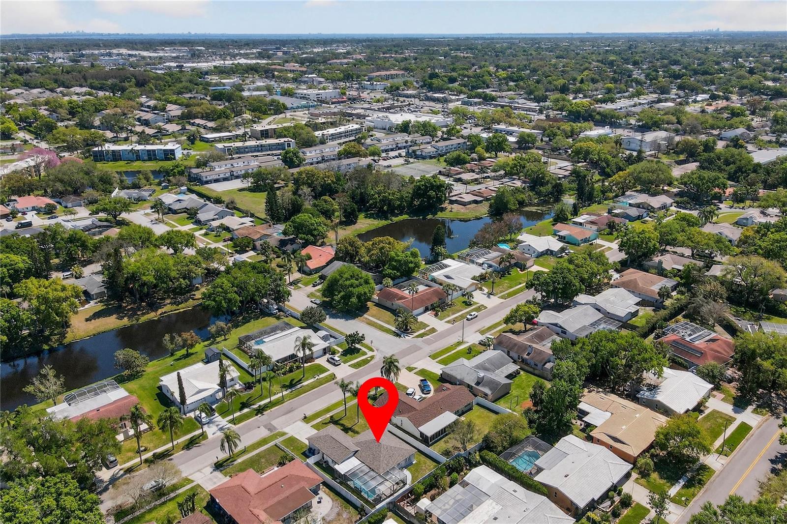 northwest facing aerial