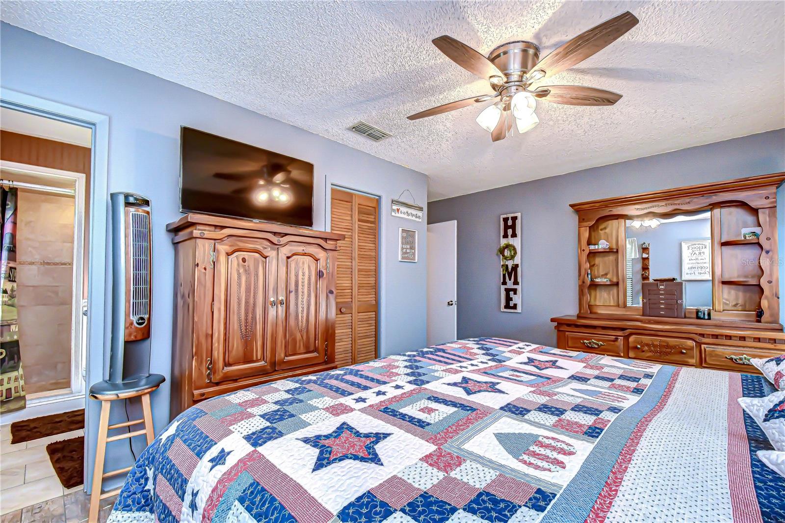 Primary Bed and Bath view