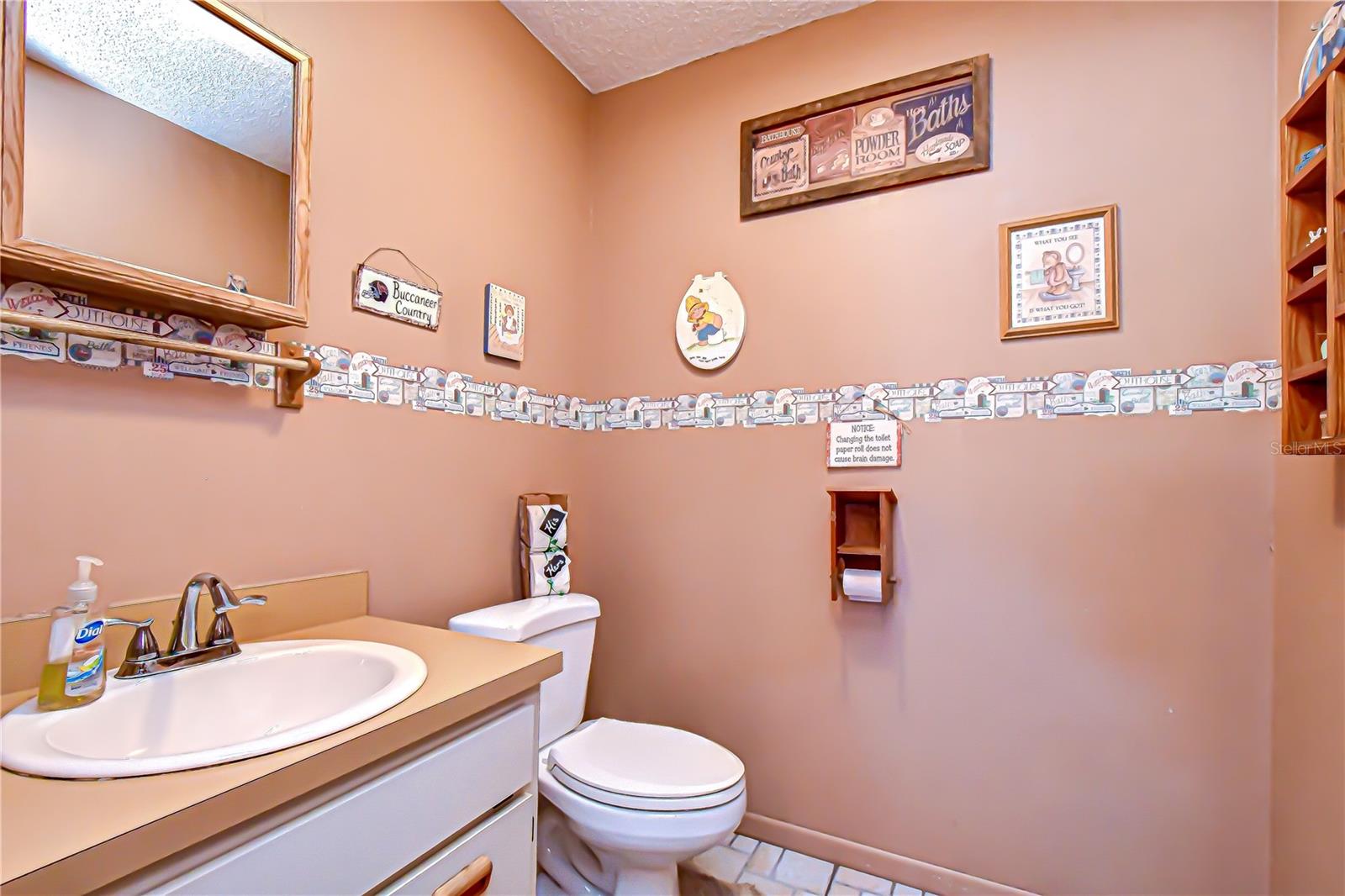 half bath off laundry room