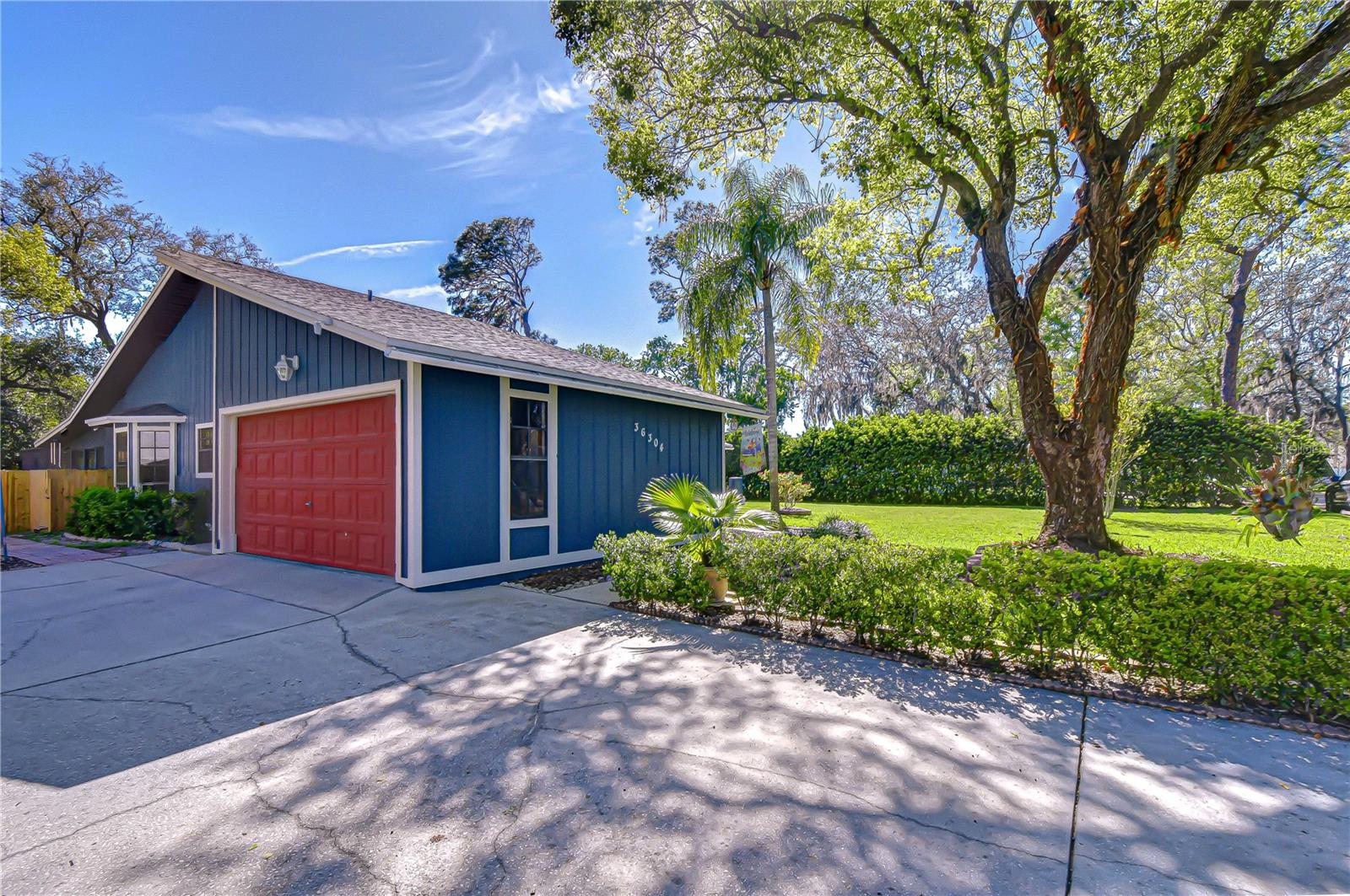 Side view garage entrance