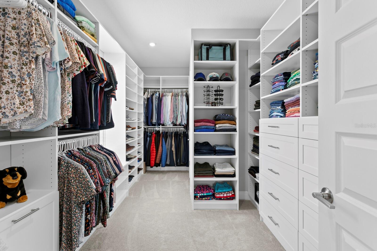 Primary Closet with Custom Closet