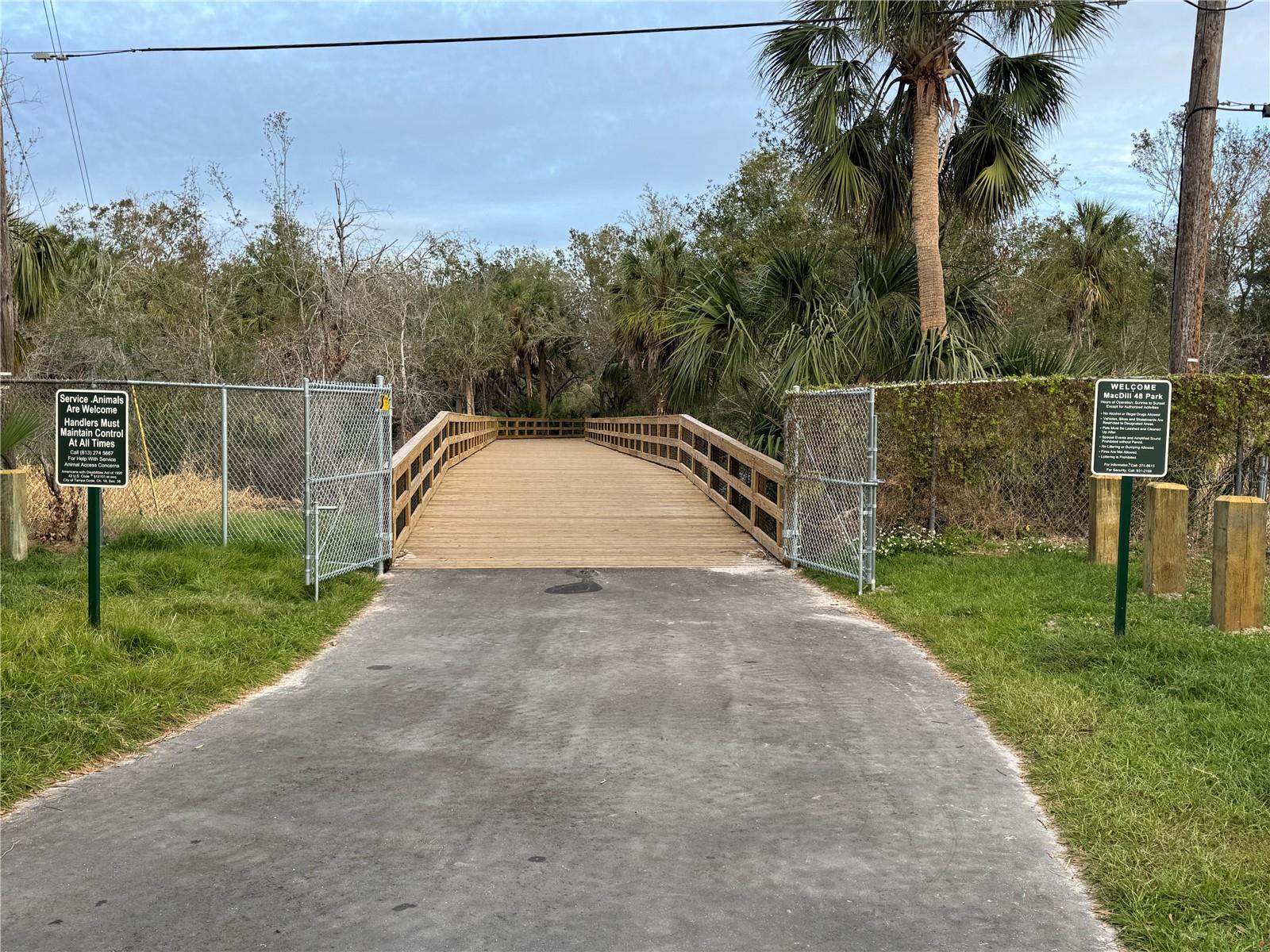 MacDill 48 Park entrance on S. Dauphin Ave.