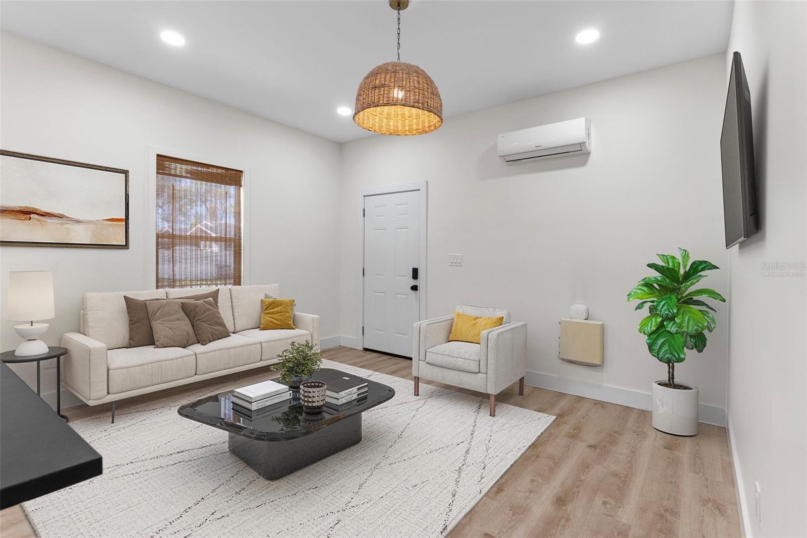 living area virtually staged for visual