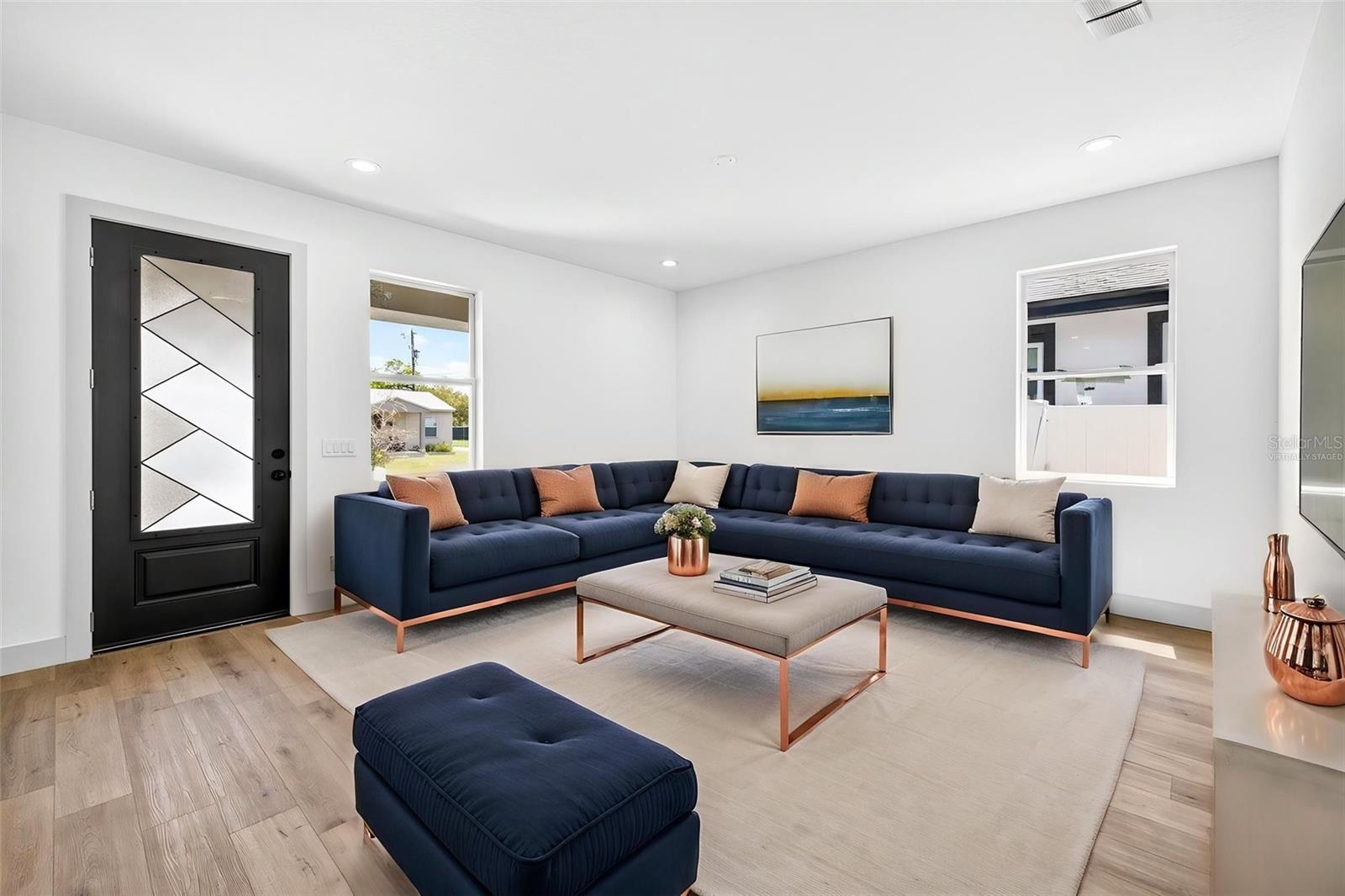 Virtually Staged Living Room