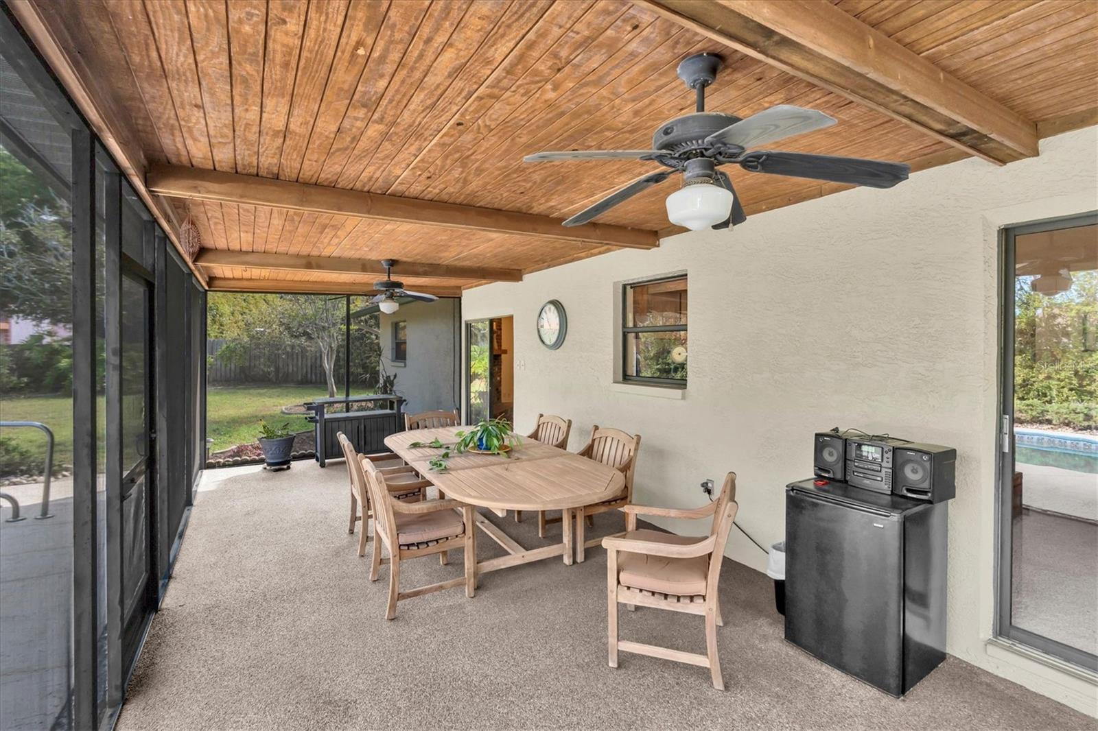 Large Screened Porch overlooking pool and huge backyard