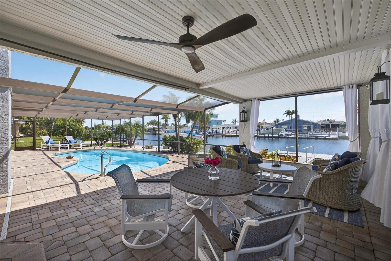 Pool/waterside outdoor living area - where you'll spend most of your time!