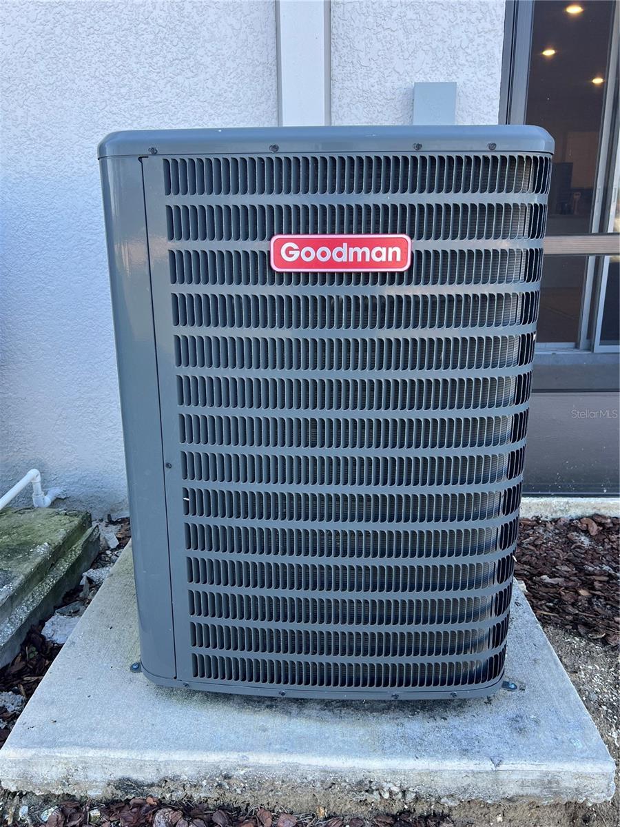 HVAC on concrete pad