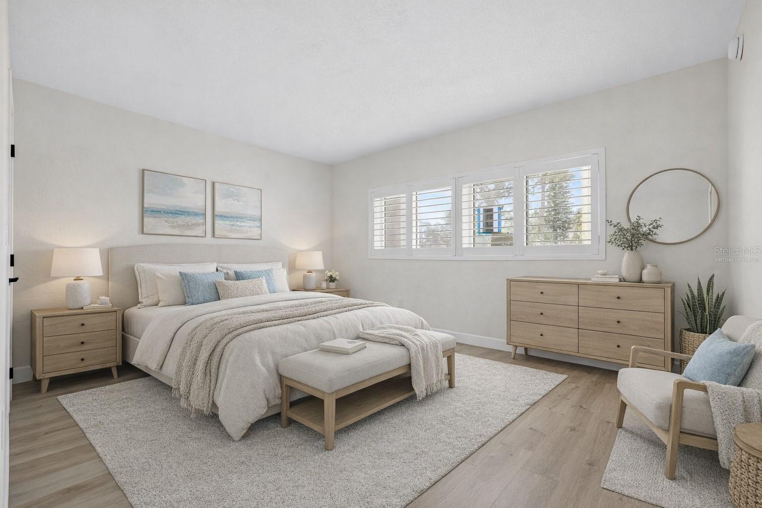Virtually staged bedroom