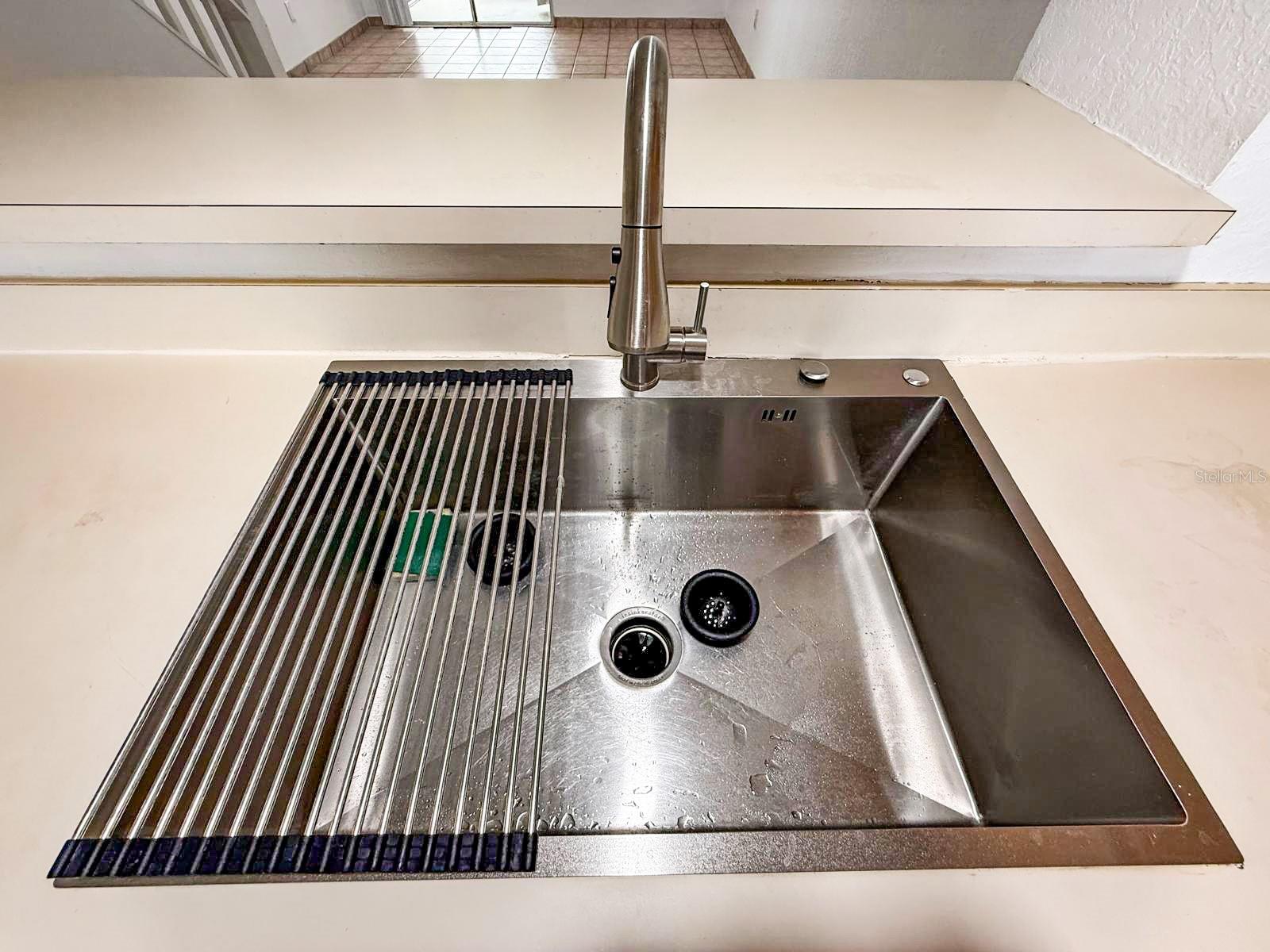 Nice deep very large stainless steel sink