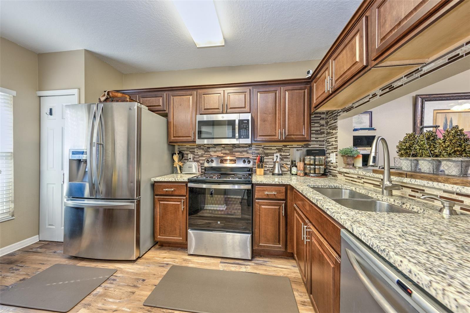 stainless steel appliances in the kitchen