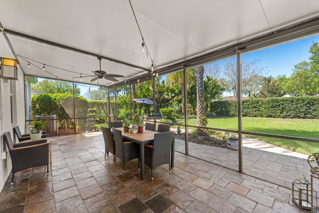 Covered outdoor space ideal for year-round Florida living