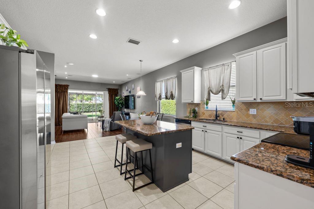 Open kitchen overlooking living area – perfect for gatherings