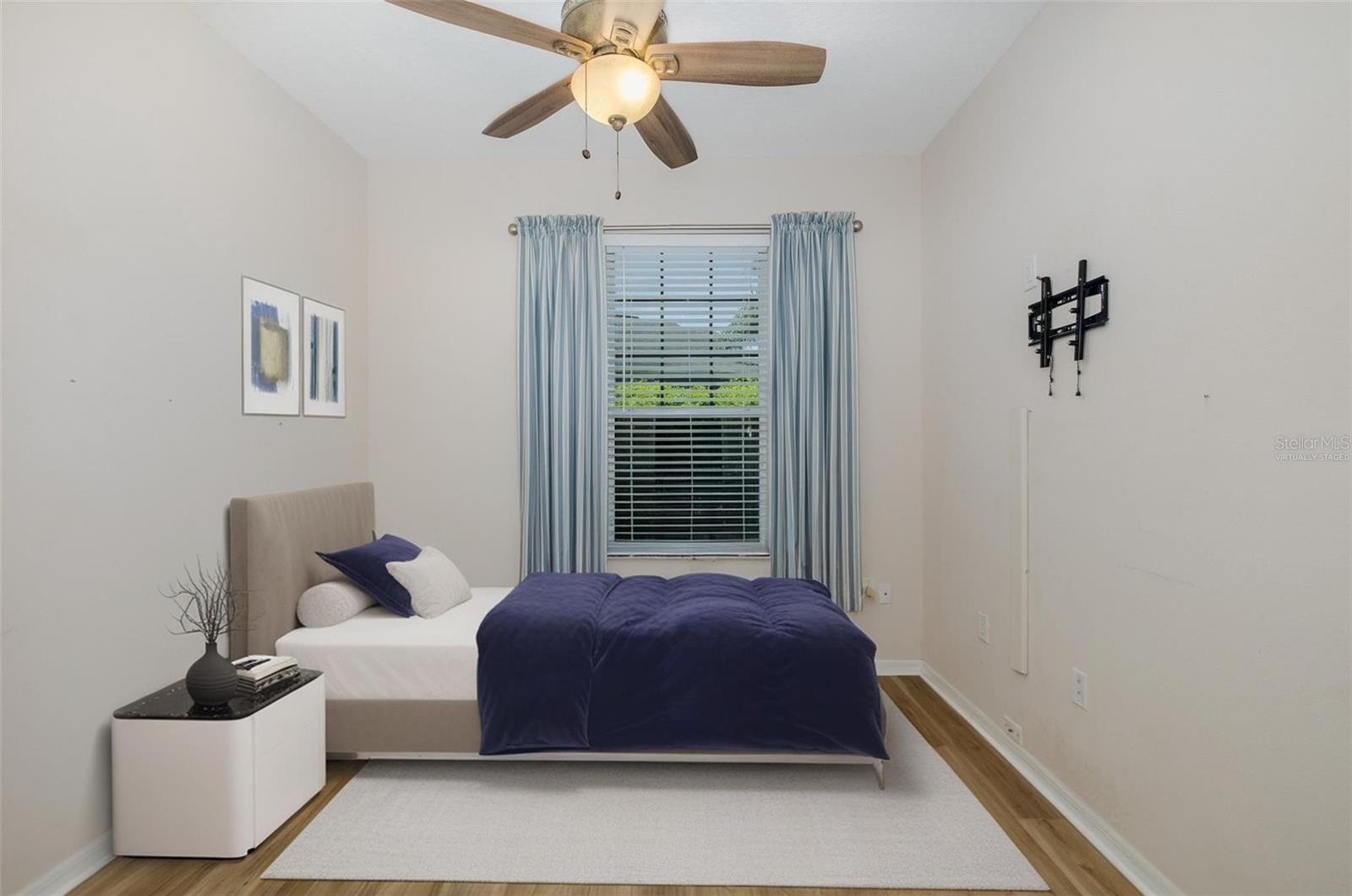 Virtually staged den/office/3rd bedroom