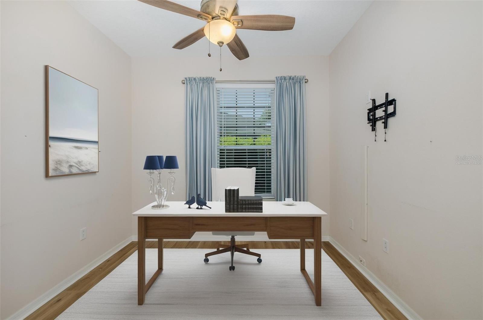Virtually staged den/office/3rd bedroom