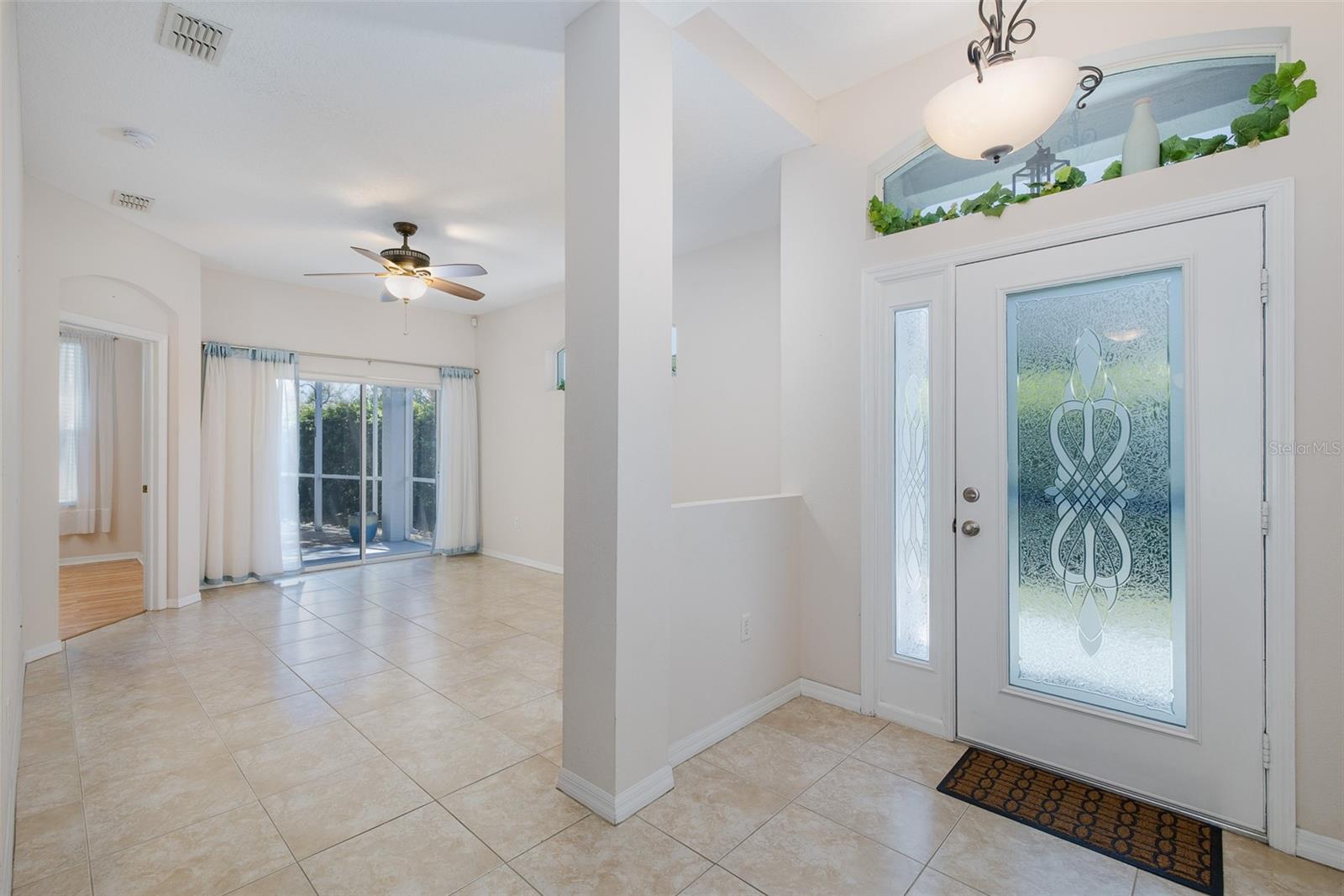 Entry way and living room