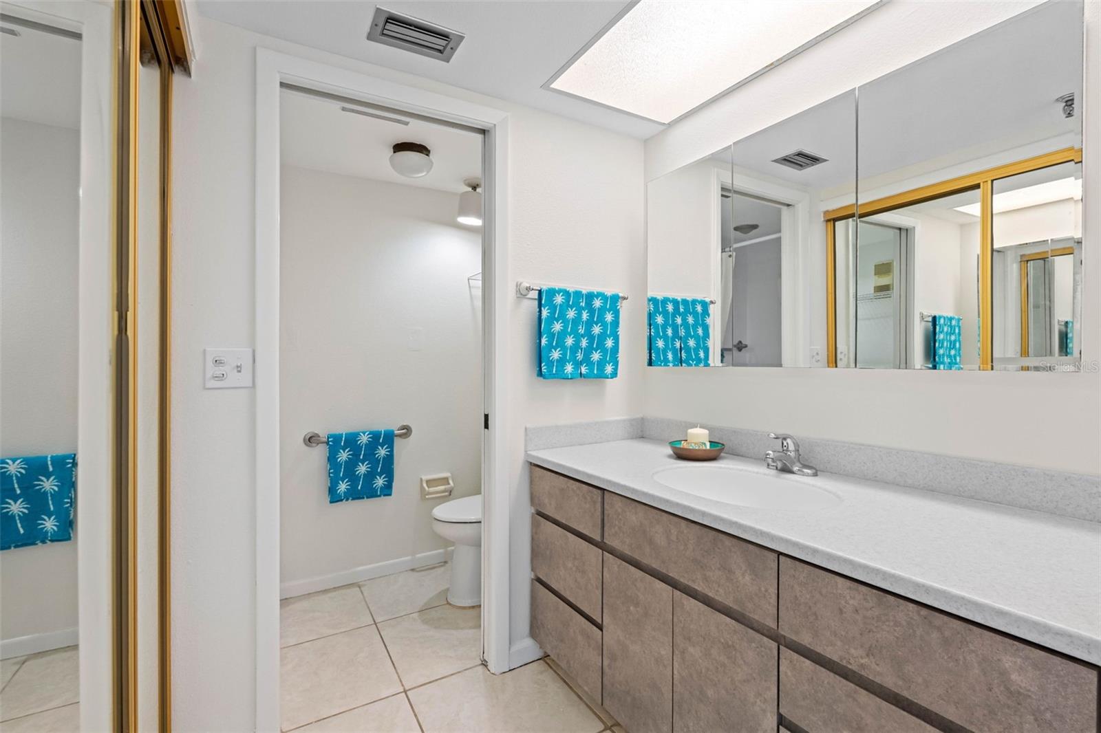 .. 8.3 X 8.3 Master Bathroom Area - Walk in Shower - 5" Closet Plus  Vanity Area.