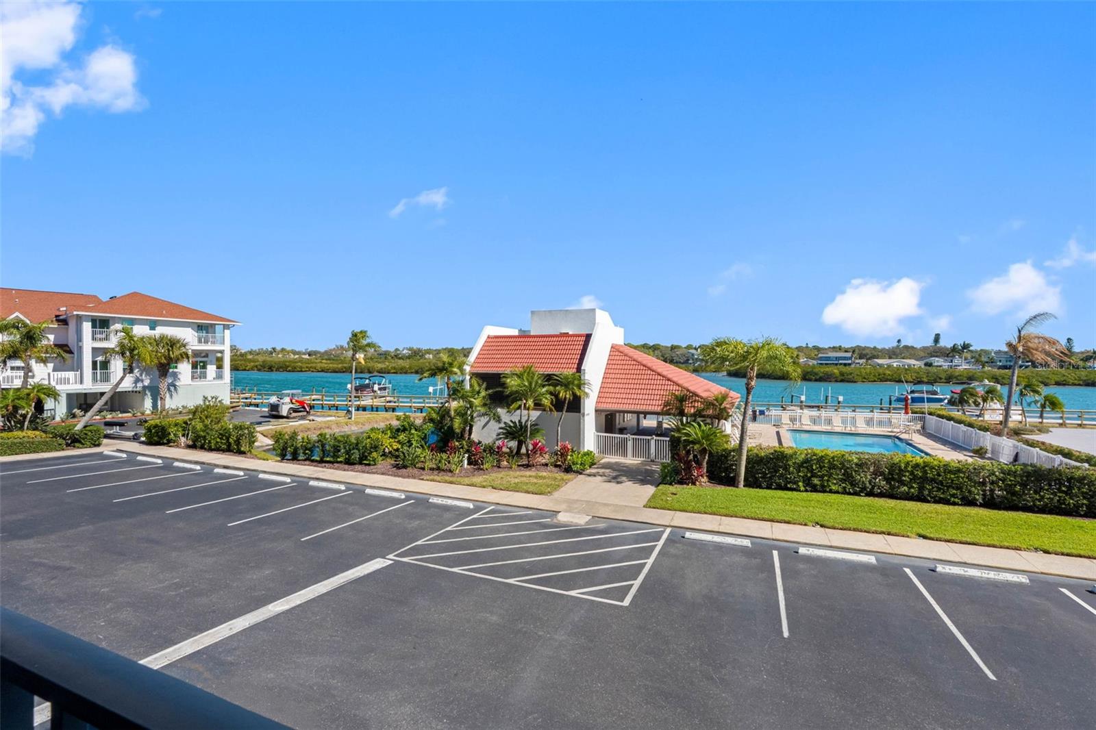 ... View from the 30 Foot Balcony fronting both the Liivng Areas and th eMaster Bedroom Suite. Vista Bay Controls over 500 feet of Intracoastal Waterway Views
