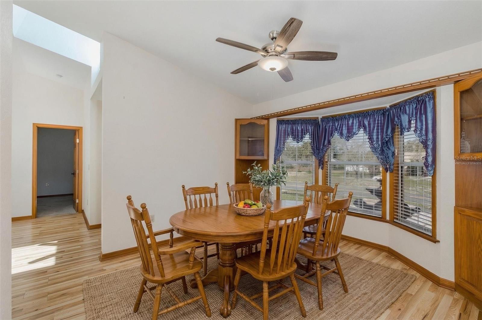 Virtually staged dining room
