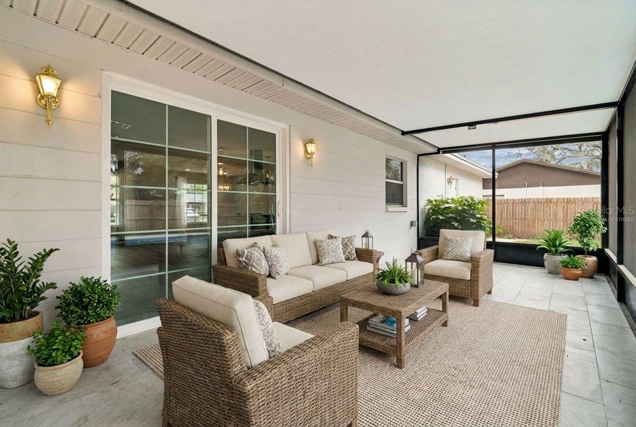 Virtually staged patio.