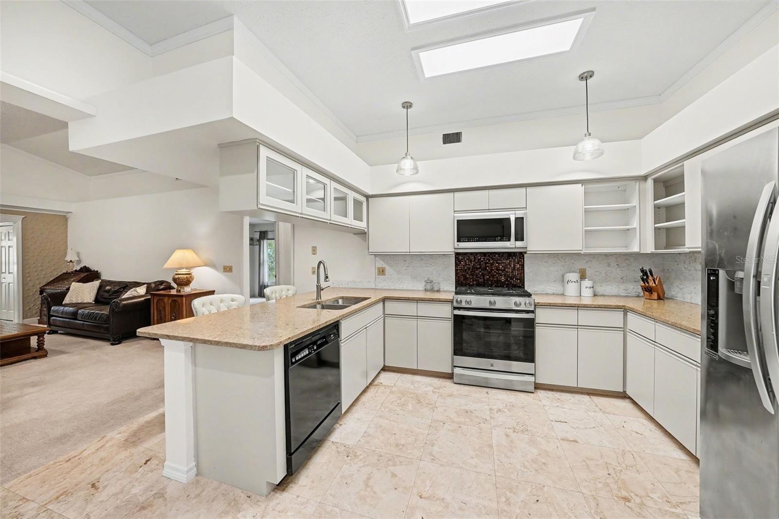 Streamlined kitchen in this open floor plan!