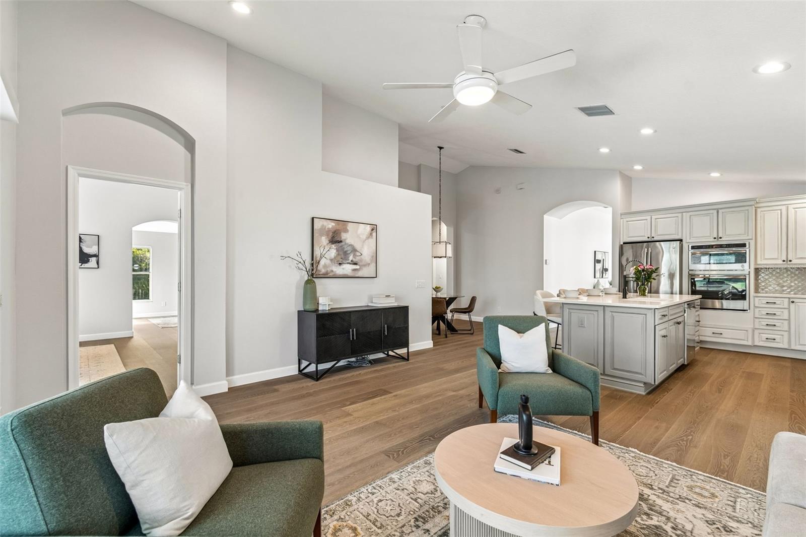 Wide Plank WOOD Flooring throughout