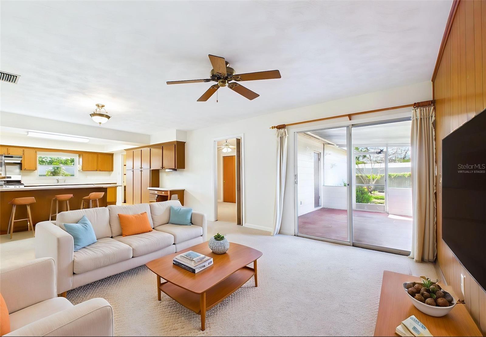 Family Room Virtually Staged