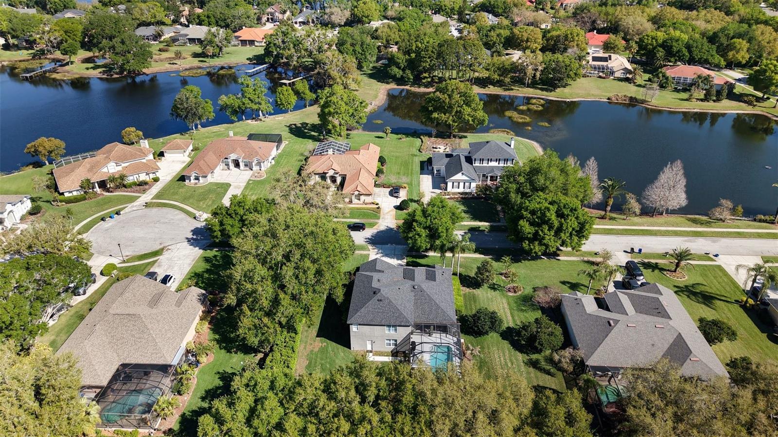 Cool Kell Lake and Hog Island Lake provide a relaxing backdrop for homes in this exclusive gated community.
